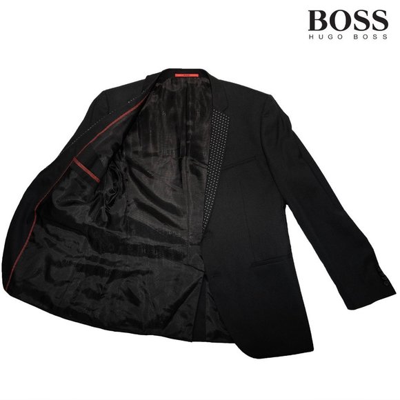 Hugo Boss Red Label Adrisonstuds Men's Black Blazer (size 42R) - Picture 4 of 7